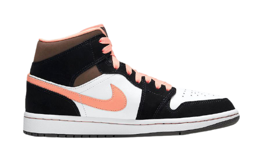 Nike Air Jordan 1 Mid Peach Mocha Shoes For Man White Black Pink Shoes DH0210-100