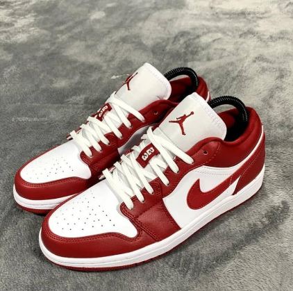 2020 New Air Jordan 1 Low Gym Red White Shoes For Men And Boys Basketball Shoes 553558-611