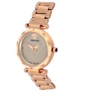 Rose Gold Strap New Stylish Branded Women's Bracelet Watch For Women And Girls Grey Dial Ver-53915 Genuine Formal look Watch