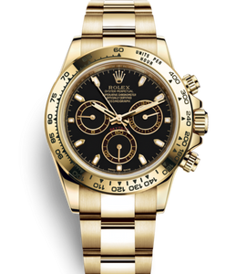 Rolex Chronograph Automatic Gold Strap Men's Watch For Man RLX-GOLD-004 Black Dial Gift Watch