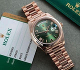 Rolex Watch Oyster Perpetual Day-Date Green Dial Metal Men's Automatic Watch for Man RLX-Oyster