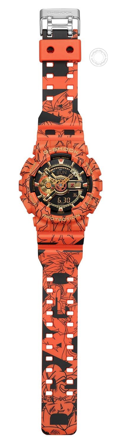 Casio G-Shock x Dragon Ball Z GA110 Analog-Digital Resin Watch For Man GA110JDB-1A4 Multi Color Dial Day And Date Gift Watch