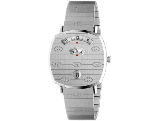 GC Grip 38mm Stainless Steel GG Full Grey Engraved Watch Man Women Watch-Best Gift YA-157