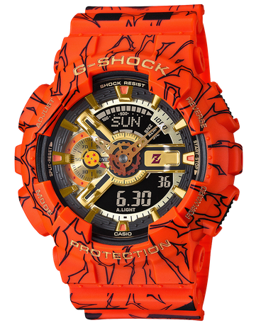 Casio G-Shock x Dragon Ball Z GA110 Analog-Digital Resin Watch For Man GA110JDB-1A4 Multi Color Dial Day And Date Gift Watch