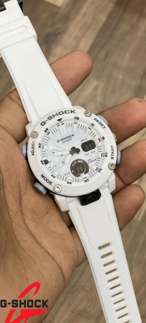 CASIO G-SHOCK ANALOG DIGITAL FULL WHITE BELT MEN's WATCH FOR MAN GA-GR-305 DAY AND DATE GIFT WATCH Gshock