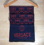 Versace Branded Muffler Navy Blue and red for men or women unisex MUFFLER-VER-01