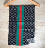 Gucci Branded Muffler black red for men or women unisex MUFFLER-GC-02