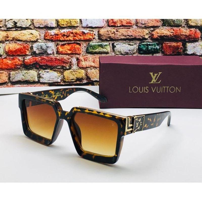 Branded Brown Glass Men's and Women's Sunglass for Man and Woman or Girls LV-32 Cheetah Print Frame Unisex Gift Sunglass