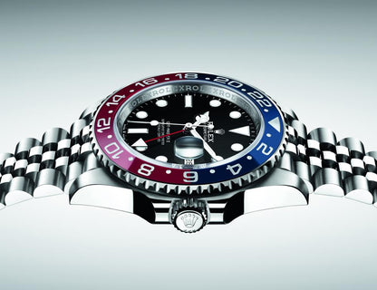 ROLEX GMT-Master II Stainless Steel Automatic Black Dial Blue Bezel Oyster silver Metal Mens Watch for Man RLX-GMT-5304