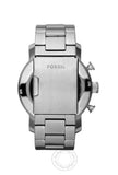 Fossil Chronograph Silver Steen Black Dial Men's Watch for Man Metal Casual Formal Gift JR1353