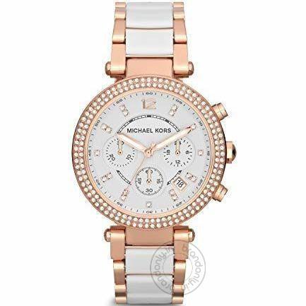 MK Parker Chronograph White Womens Watch For Girl Or Woman Mk5774 Diwali Festive Sale