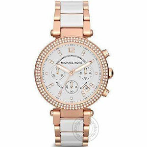 MK Parker Chronograph White Womens Watch For Girl Or Woman Mk5774 Diwali Festive Sale