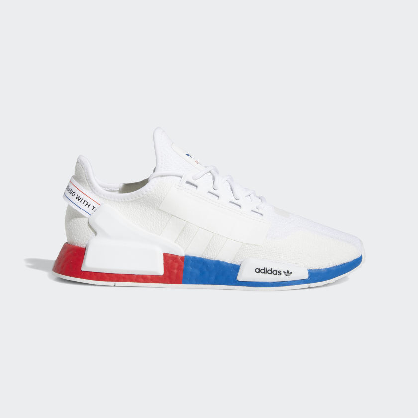 Adidas NMD R1 Boost V2 White Blue Red Shoes For Man And Boys FX4148