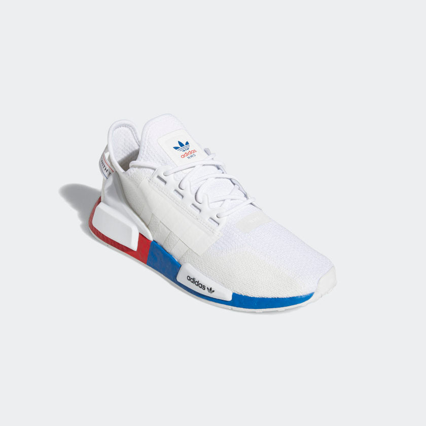 Adidas NMD R1 Boost V2 White Blue Red Shoes For Man And Boys FX4148