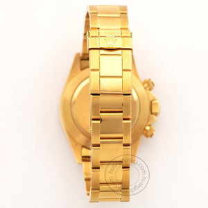 Rolex Chronograph Automatic Gold Strap Men's Watch For Man RLX-GOLD-005 Gold Dial Gift Watch