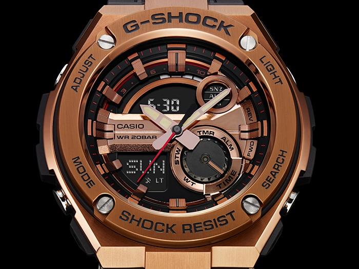 Casio G-Shock GSTEEL Analog Digital Sport Mens Watch For Man GST-210B-4ADR (G644) Gshock G-STEEL