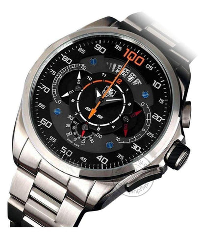 Tag Heuer Mercedes Benz SLS 100 Diagno Black Dial Silver Metal Chronograph Mens Watch for Man - Gift