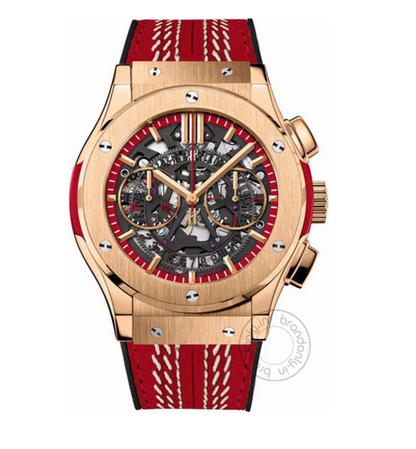 Hublot Icc Chronograph Men's Watch For Man Red Cricket Special Edition Big Bang Fusion Hb-Red-Icc