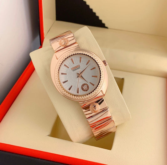 Royal Stainless Steel Watch Rose Color Watch For Women -Best For Stylist Look- VER-1314