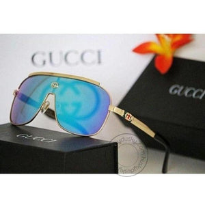 Branded Men'S Sunglass For Man For Men'S Blue Sunglass With Gold Stick Gu-Blue-01 For Man