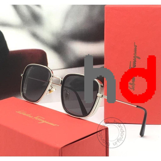 Black Glass Men's Sunglass For Man SF-01 Black and white Stick Gift Sunglass