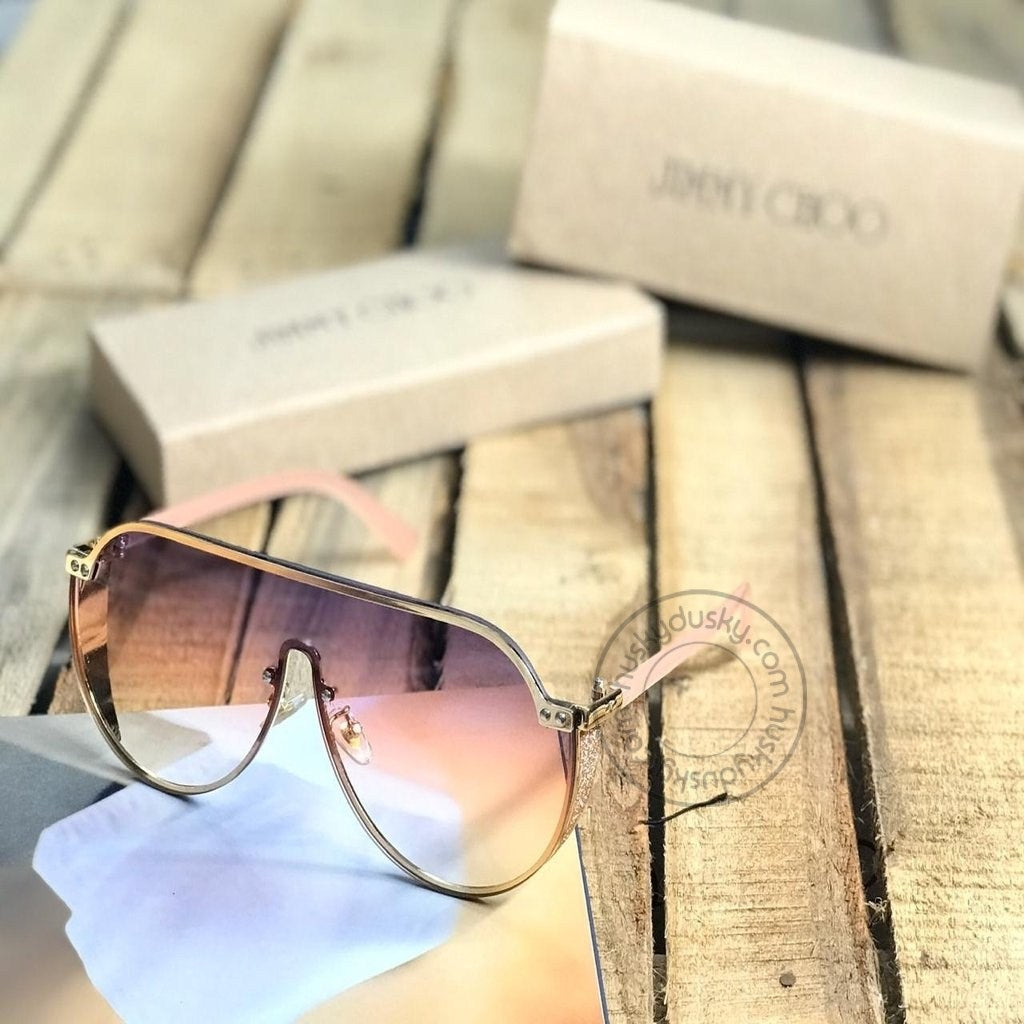 Transparent Multi Color Glass Men's Women's Sunglass For Man Woman or Girl JC-123 Pink Plastic Stick Sunglass
