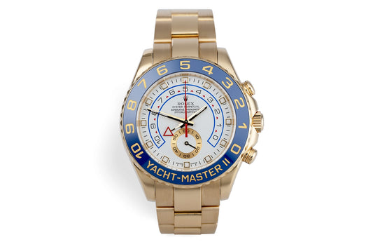 RLX YACHT-MASTER II Golden Strap White Dial Automatic Men's Watch Regatta Timer RLX-116688