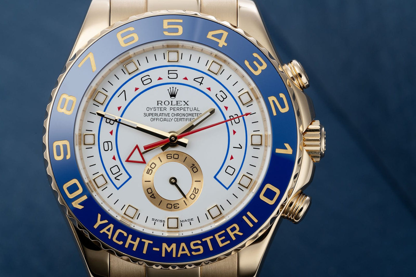 RLX YACHT-MASTER II Golden Strap White Dial Automatic Men's Watch Regatta Timer RLX-116688