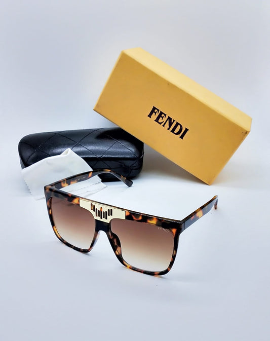 Branded Men's Sunglass For Men's Brown Shade Sunglass With Golden & Black Stick FN-770 For Man