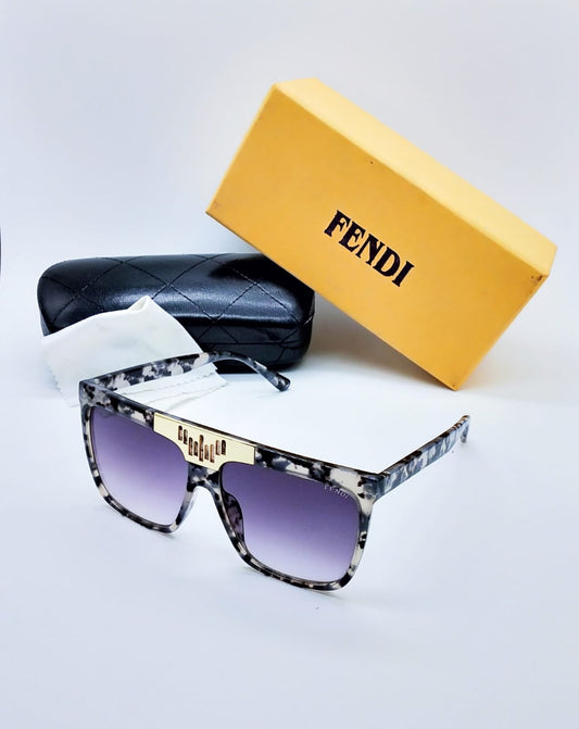 Branded Men's Sunglass For Men's Purple Shade Sunglass With Black & White Stick FN-768 For Man