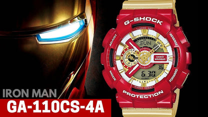 Casio G-SHOCK Watch Golden Dial Red Case Men's watch GA-110CS-4A