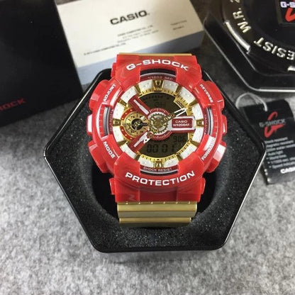 Casio G-SHOCK Watch Golden Dial Red Case Men's watch GA-110CS-4A