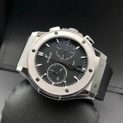 Hublot Black Dial Mens Watch Classic Fusion Black Leather Watch For Man Hb-Sb-11