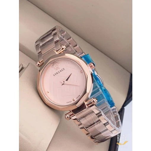 Rose Gold New Stylish Branded Women's Watch With Rose Gold Dial VER-555