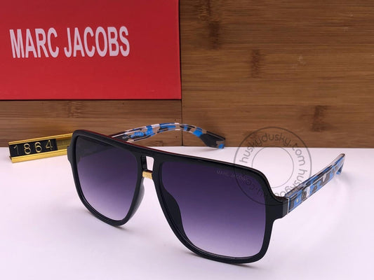 Branded Purple Shade Glass Men's Women's Sunglass For Man Women MJ-50 Black Stick Printed Frame Gift Sunglass