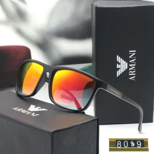 Branded Multi Color Glass Men's Sunglass For Man ARM-101 Black Frame Gift Sunglass