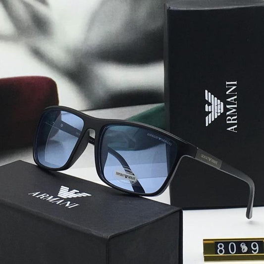 Branded Blue Color Glass Men's Sunglass For Man Arm-102 Black Frame Gift Sunglass ARM-102