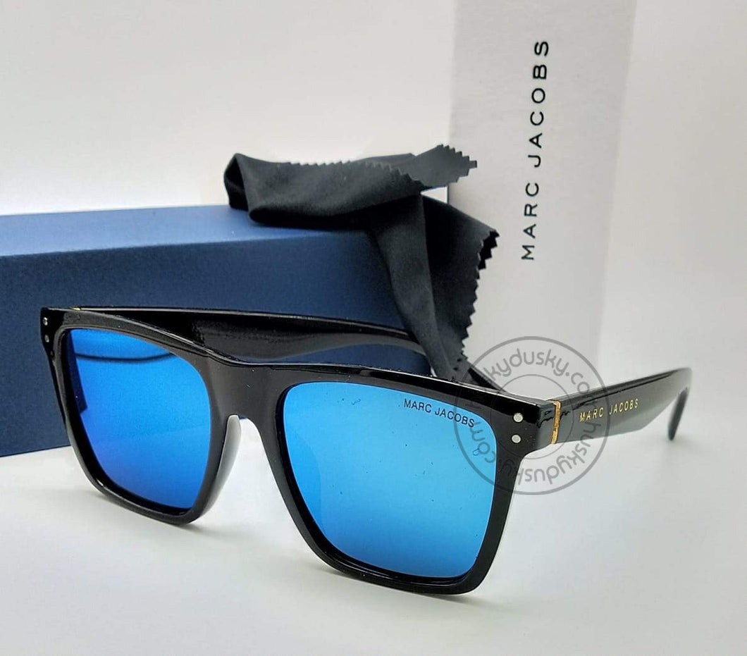 Branded Ocean Blue Glass Men's Sunglass For Man MJ-7070 Black Frame Gift Sunglass