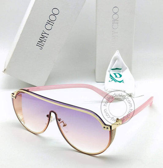 Branded Multi Color Double Shade Purple&Pink Glass Women's Sunglass For Woman or Girl JC-321 Pink Stick Frame Gift Sunglass