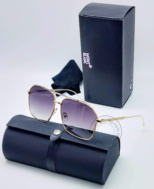 MB-44 Double Shade Purple Glasses Men's and Women's Sunglass For Man and Woman Or Girls Gold Stick Unisex gift Sunglass