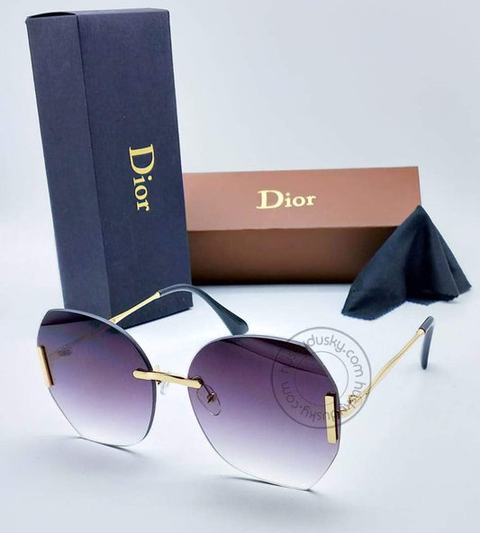 New Design Double Shade Purple Round Men's Sunglass For Man Woman or Girls DR-98 Gold Stick Women's Gift Sunglass