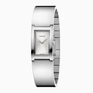 Silver Women's Watch For Girl or Woman CK-55 White Dial Metal Strap- Gift