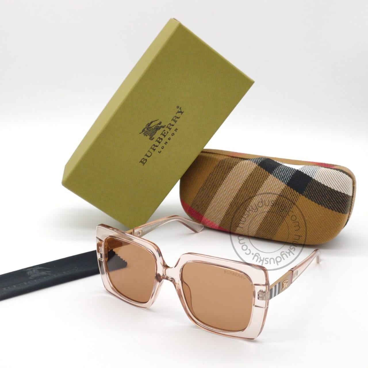 Branded Brown Glass Men's Sunglass For Man BB-30 Square Transparent Frame Sunglass Gift