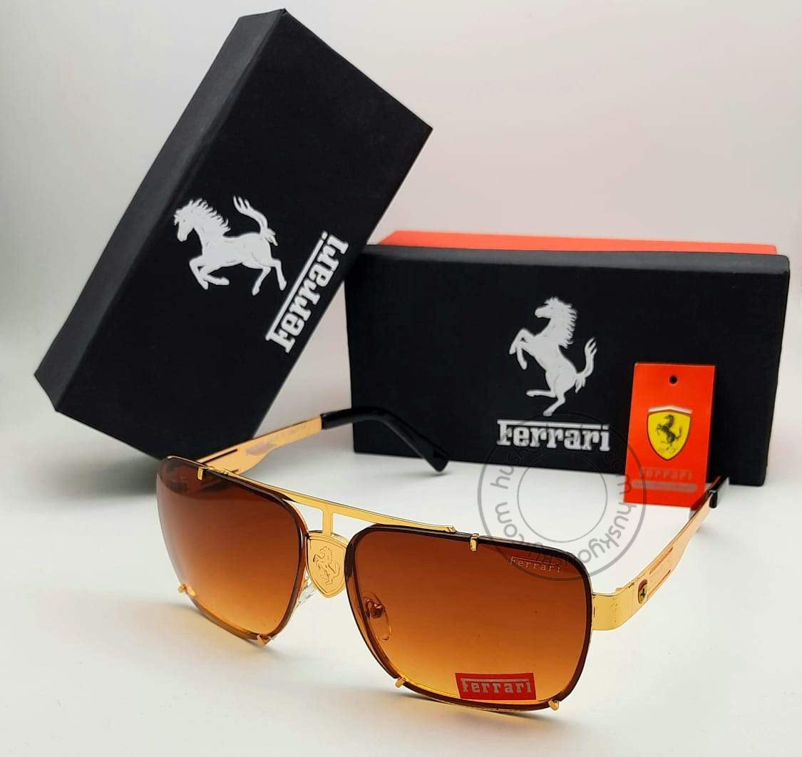 Latest Design Orange Color Glass Men's Women's For Man Woman or Girl FRR-012 Golden Frame Sunglass