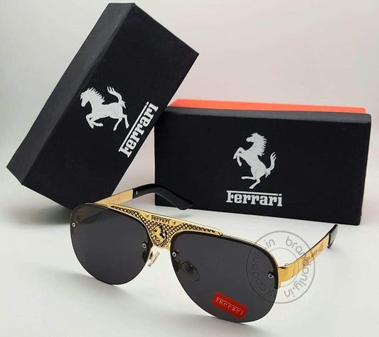 Latest Design Black Color Glass Men's Women's For Man Woman Or Girl Frr-010 Golden Frame Sunglass