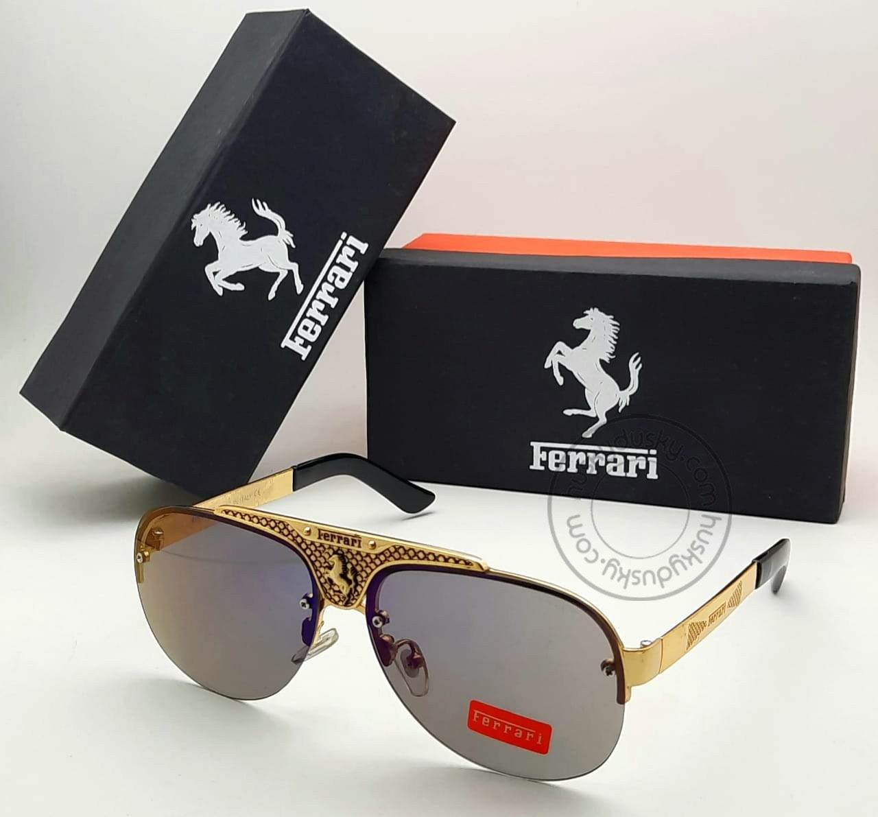 Latest Design Grey Color Glass Men's Women's For Man Woman or Girl FRR-009 Golden Frame Sunglass