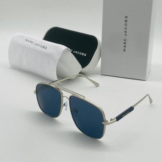 Navy Blue Glass Men's Women's For Man Woman Or Girl MJ-500 Silver Black Frame Sunglass