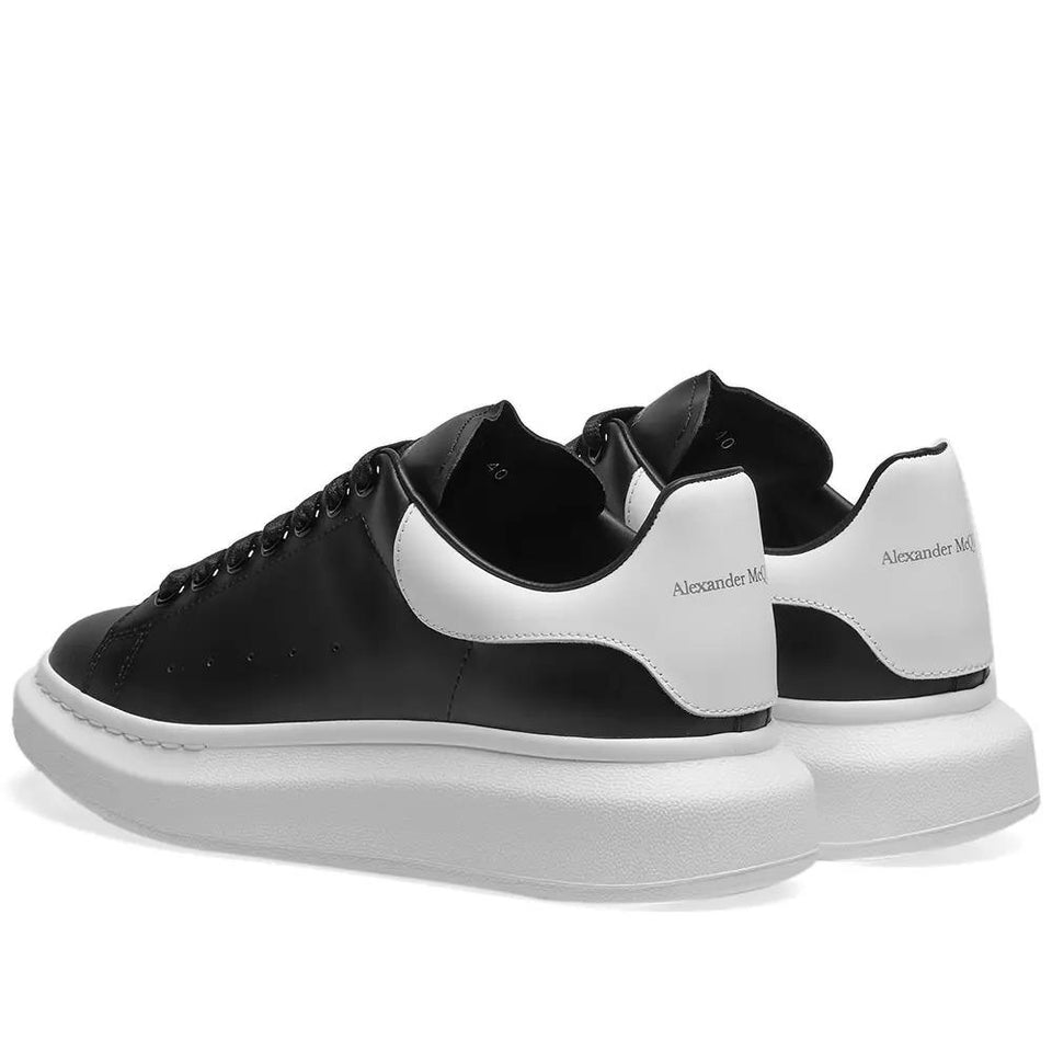 Alexander Mcqueen Shoes - Oversized Leather Sneakers - Women Man- Leather/Leather/Rubber Black