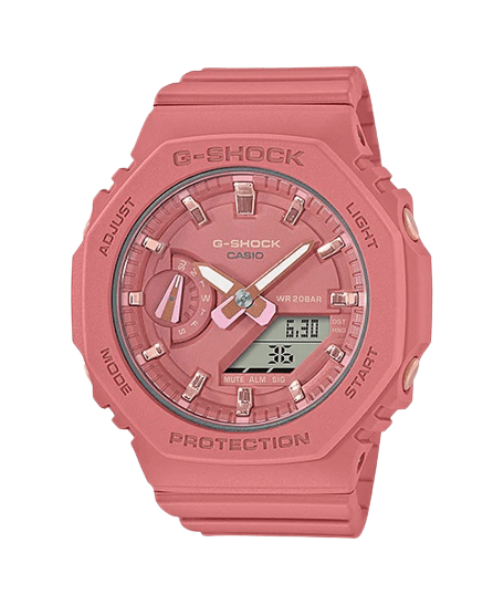 Chronograph Digital Pink Color Dial & Rubber Belt Men's And Women's Watch - Best Gift Watch GMA-S2100-4A2DR