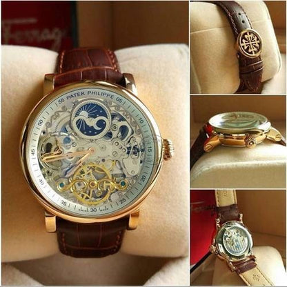 PP Grand Complication Automatic Brown Leather Men's Watch PK-442